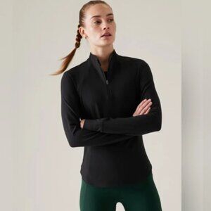 NWT Athleta Salutation Half Zip in Black